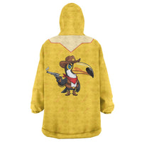 Western Yoke Wearable Blanket Hoodie Toucan Cowboy Style - Wonder Print Shop