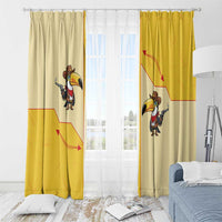 Western Yoke Window Curtain Toucan Cowboy Style - Wonder Print Shop