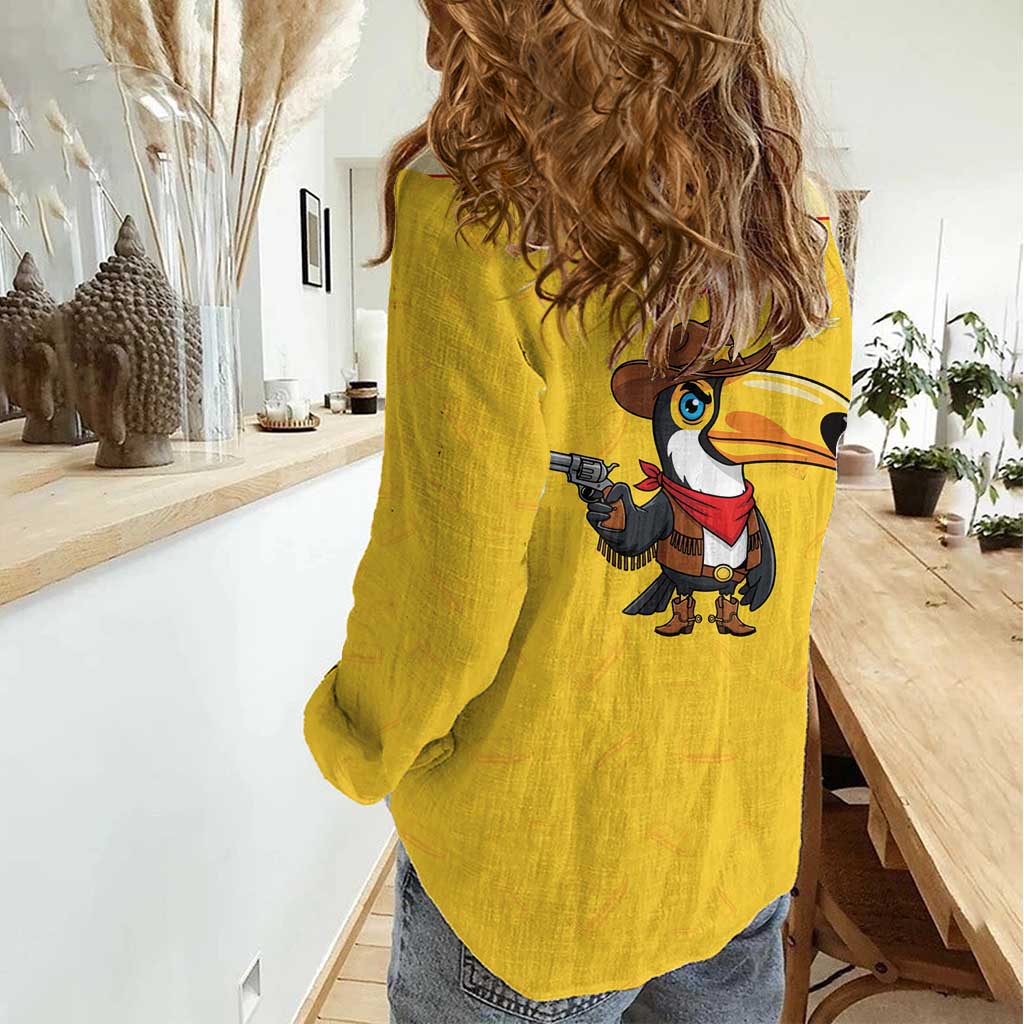 Western Yoke Women Casual Shirt Toucan Cowboy Style - Wonder Print Shop