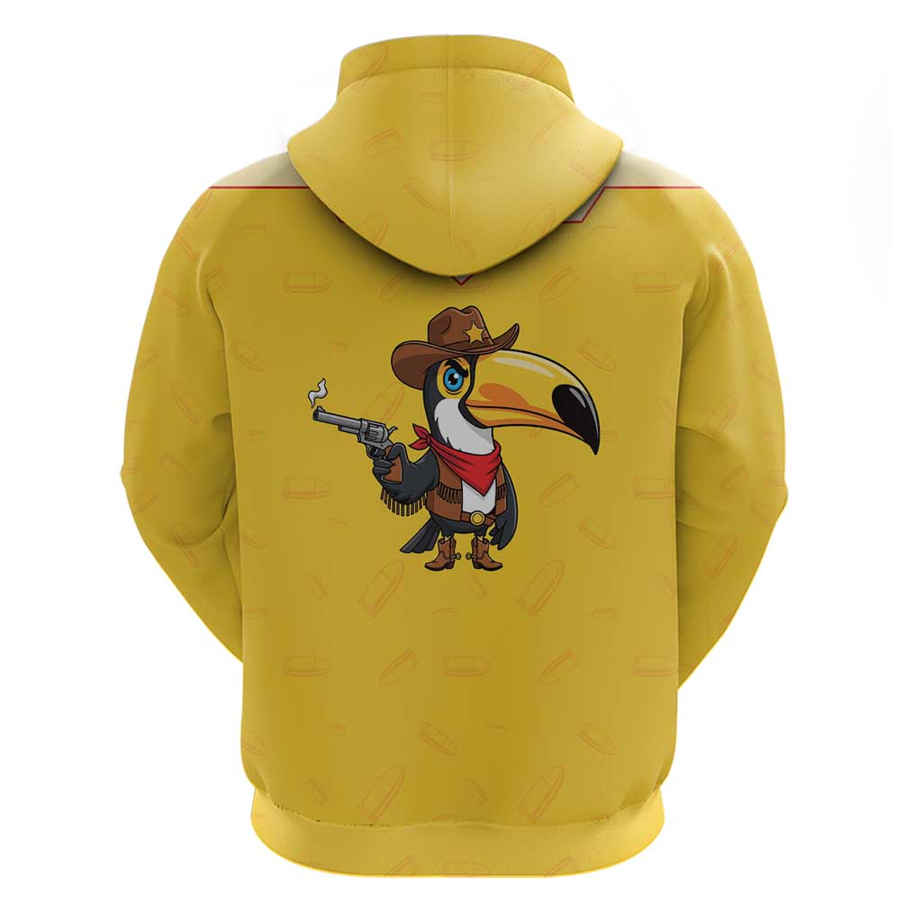 Western Yoke Zip Hoodie Toucan Cowboy Style - Wonder Print Shop