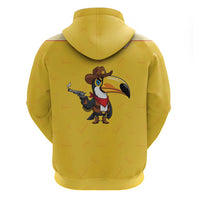 Western Yoke Zip Hoodie Toucan Cowboy Style - Wonder Print Shop