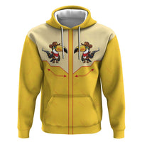 Western Yoke Zip Hoodie Toucan Cowboy Style - Wonder Print Shop