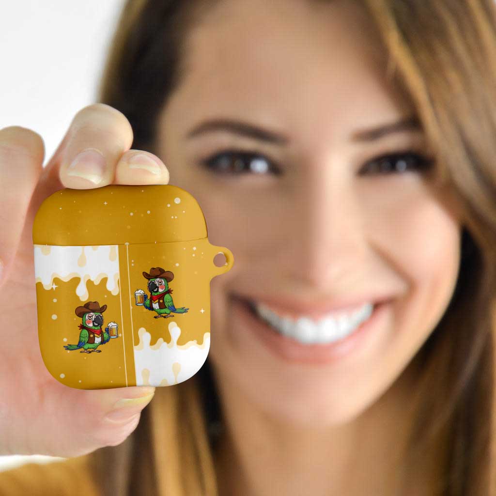 Western Yoke AirPods Case Drunk Parrot Cowboy Style - Wonder Print Shop