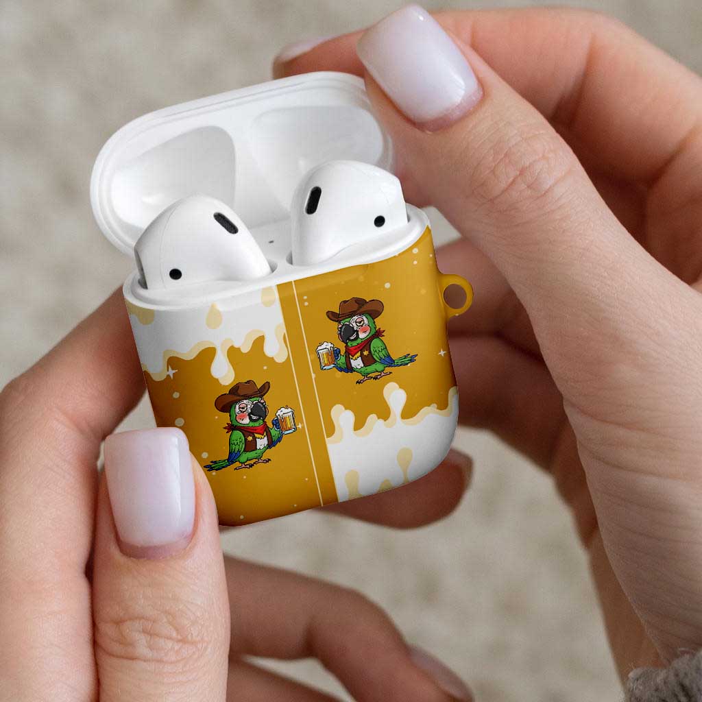 Western Yoke AirPods Case Drunk Parrot Cowboy Style - Wonder Print Shop