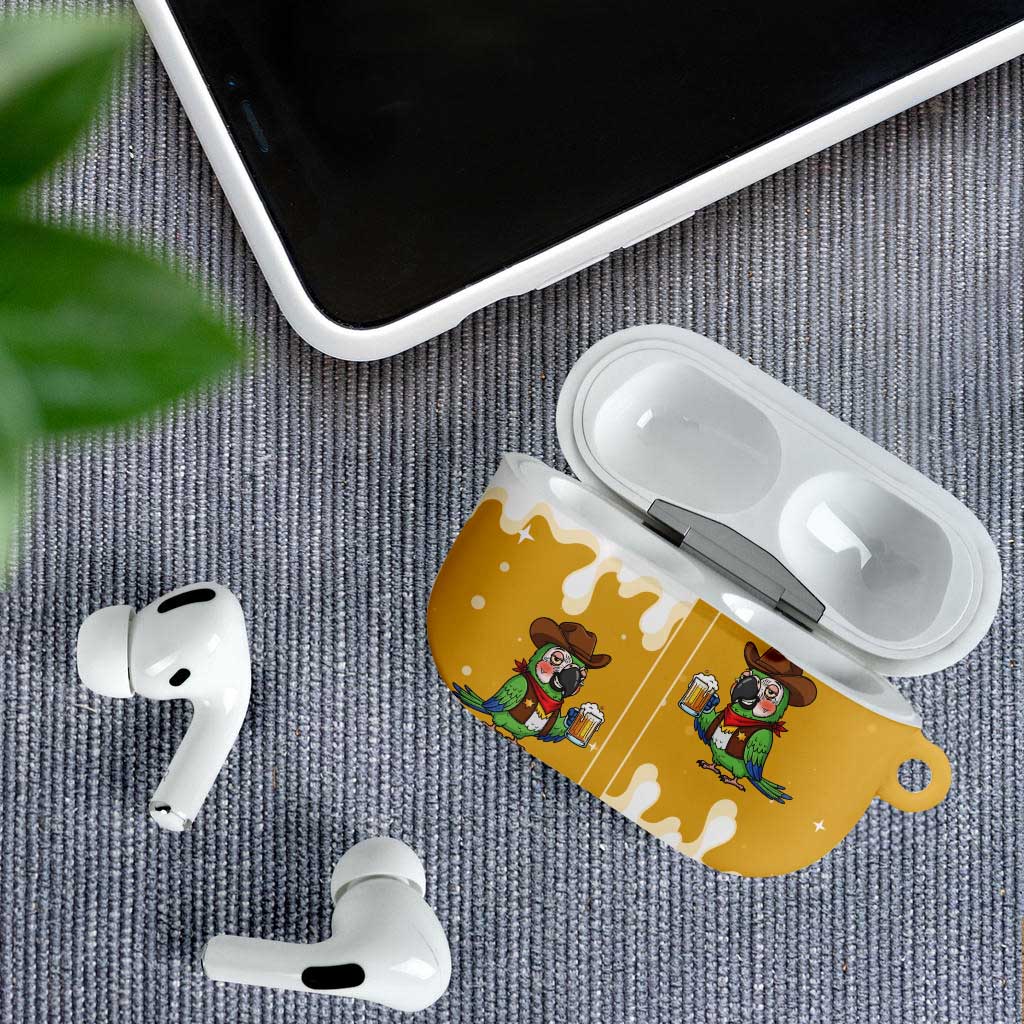 Western Yoke AirPods Case Drunk Parrot Cowboy Style - Wonder Print Shop