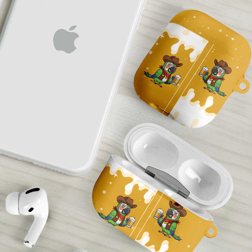 Western Yoke AirPods Case Drunk Parrot Cowboy Style - Wonder Print Shop