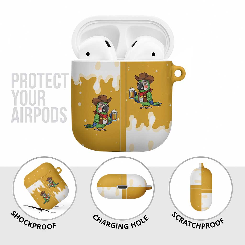 Western Yoke AirPods Case Drunk Parrot Cowboy Style - Wonder Print Shop