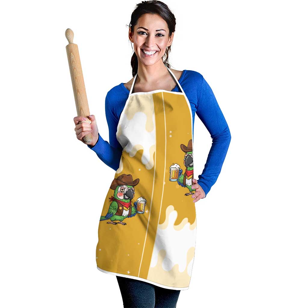 Western Yoke Apron Drunk Parrot Cowboy Style - Wonder Print Shop