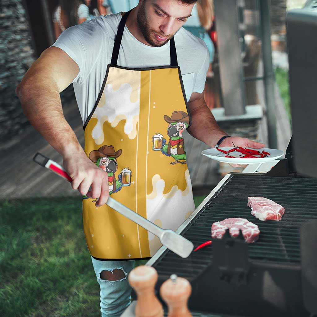 Western Yoke Apron Drunk Parrot Cowboy Style - Wonder Print Shop