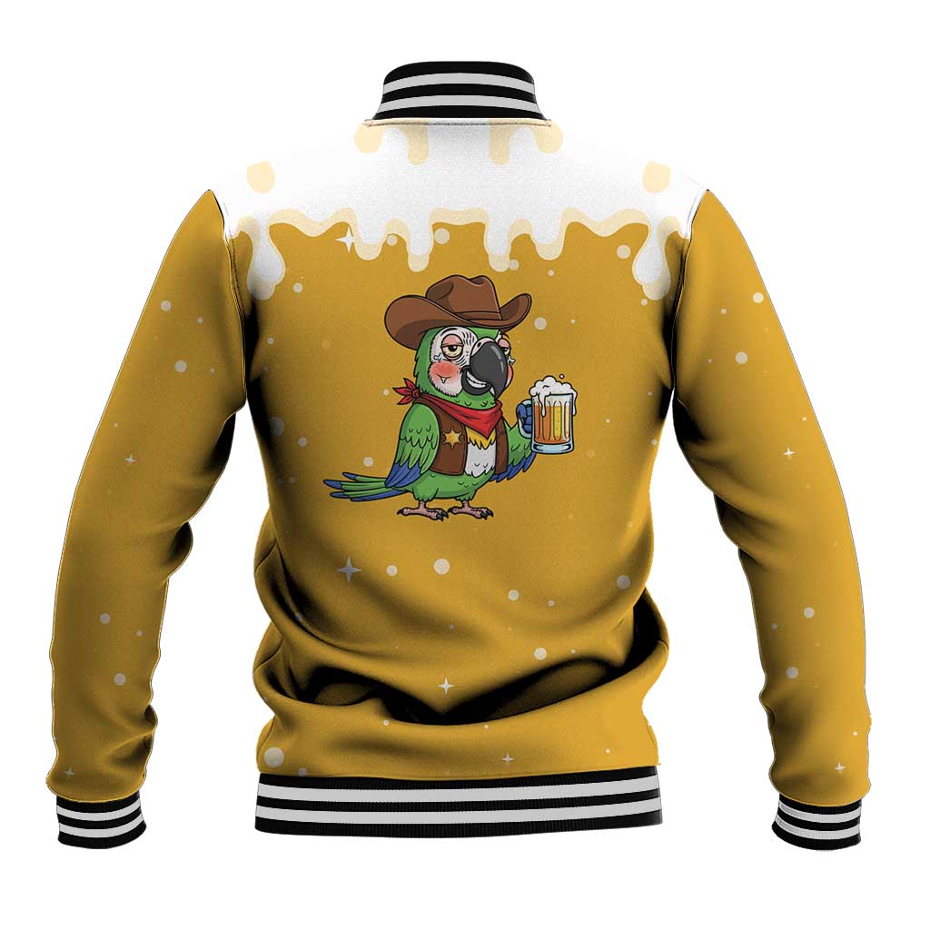 Western Yoke Baseball Jacket Drunk Parrot Cowboy Style - Wonder Print Shop