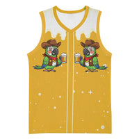 Western Yoke Basketball Jersey Drunk Parrot Cowboy Style - Wonder Print Shop