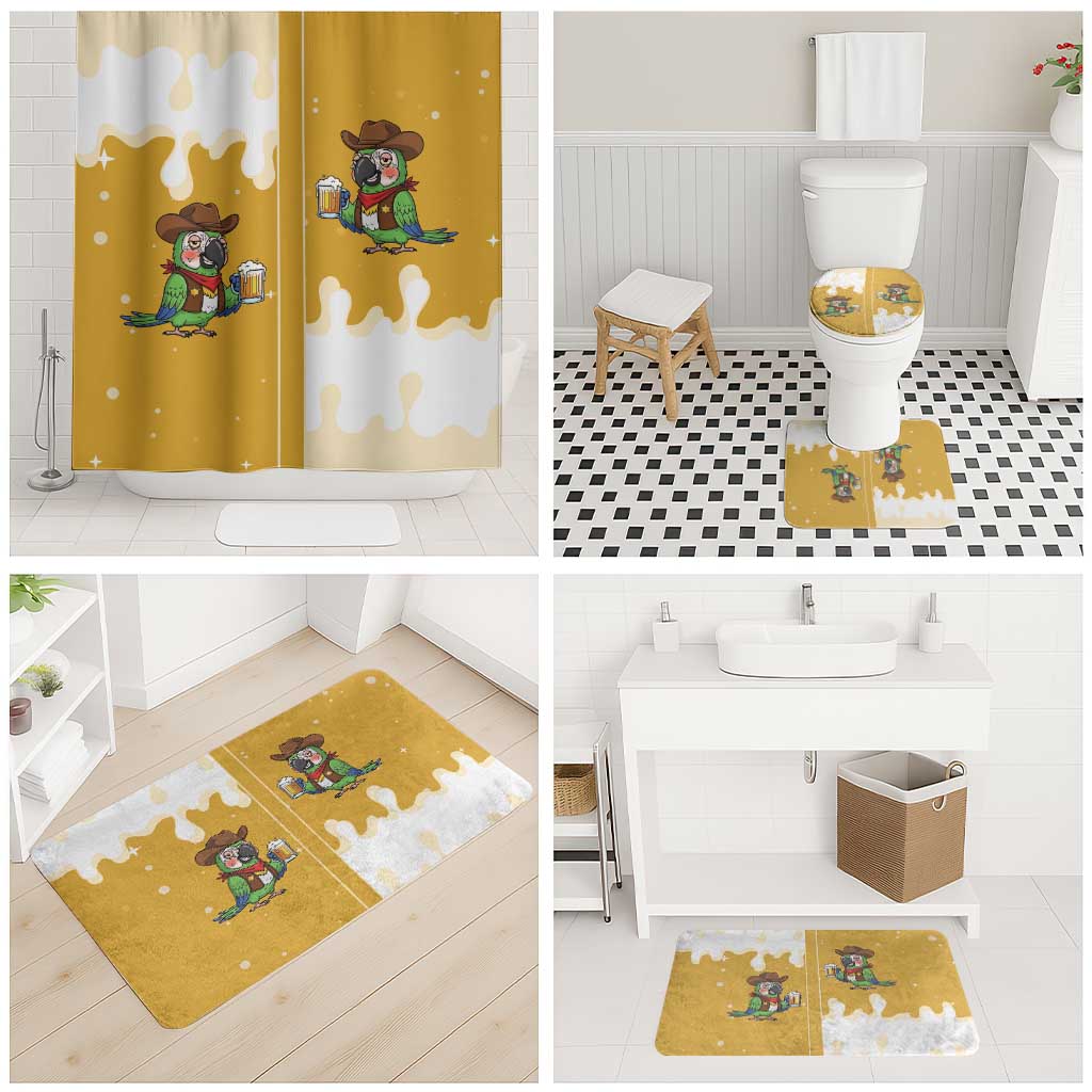 Western Yoke Bathroom Set Drunk Parrot Cowboy Style - Wonder Print Shop