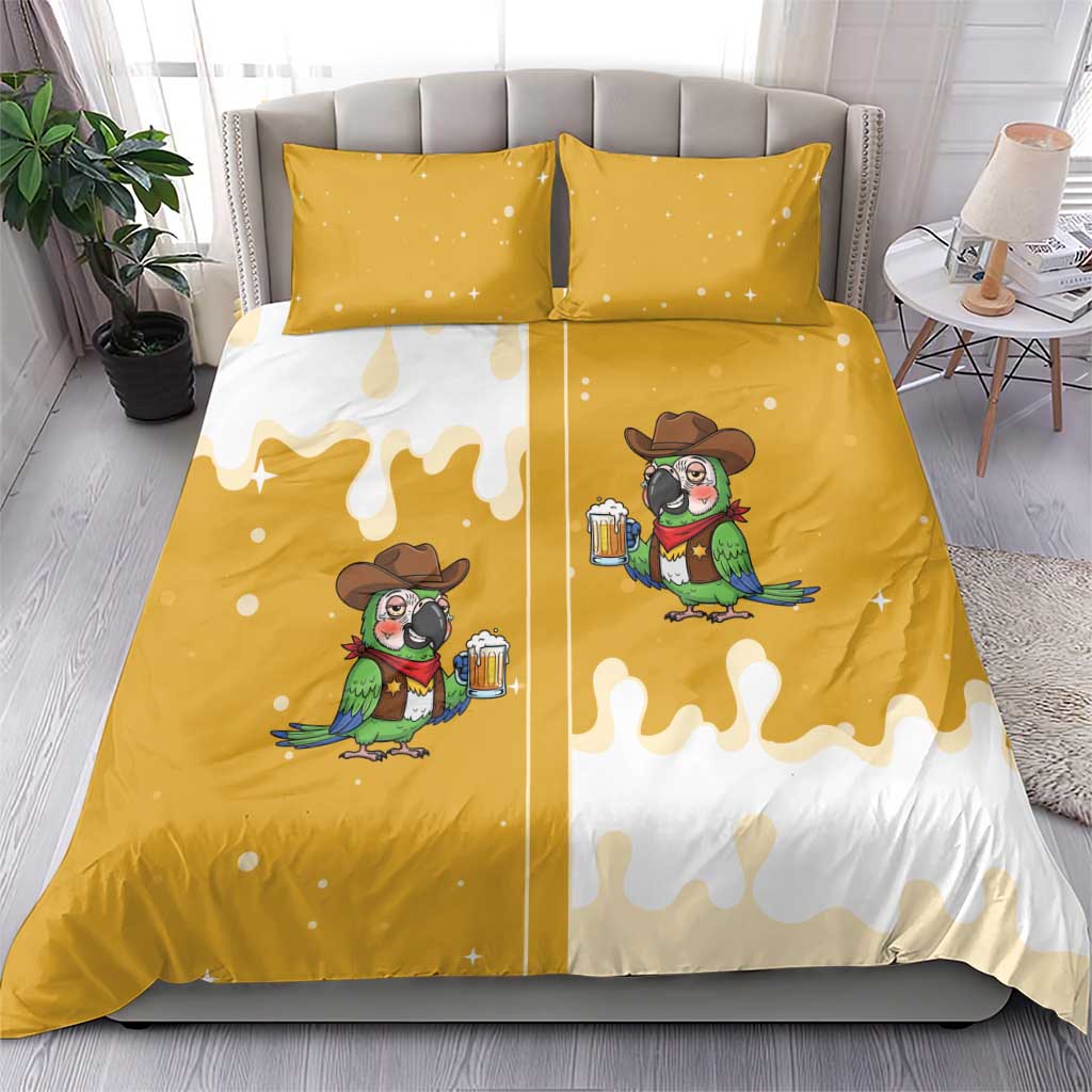 Western Yoke Bedding Set Drunk Parrot Cowboy Style - Wonder Print Shop