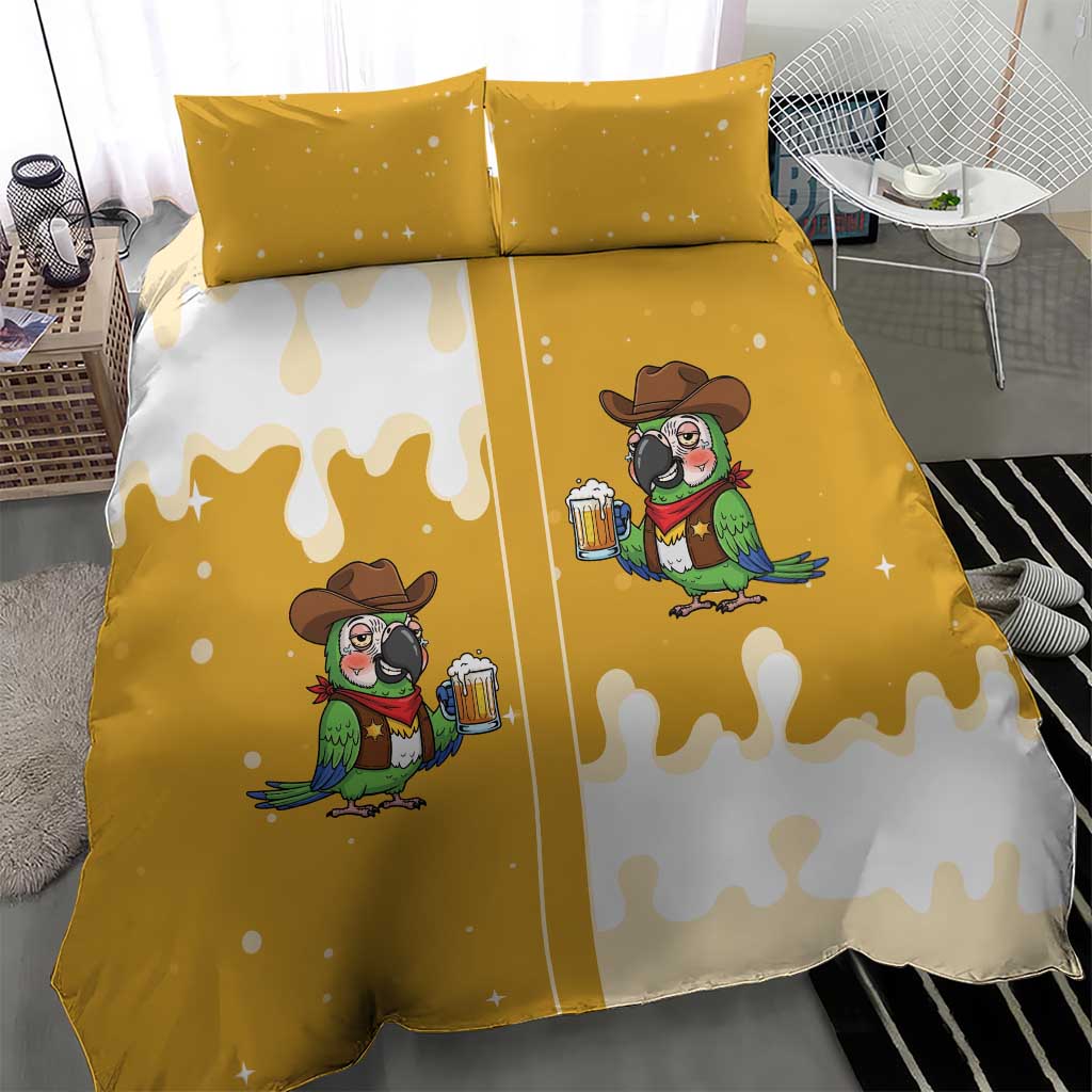 Western Yoke Bedding Set Drunk Parrot Cowboy Style - Wonder Print Shop