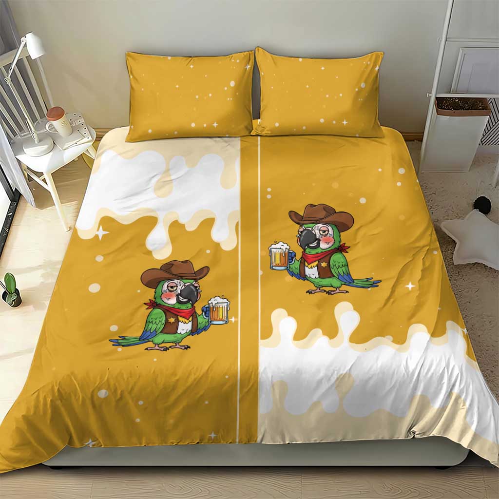Western Yoke Bedding Set Drunk Parrot Cowboy Style - Wonder Print Shop