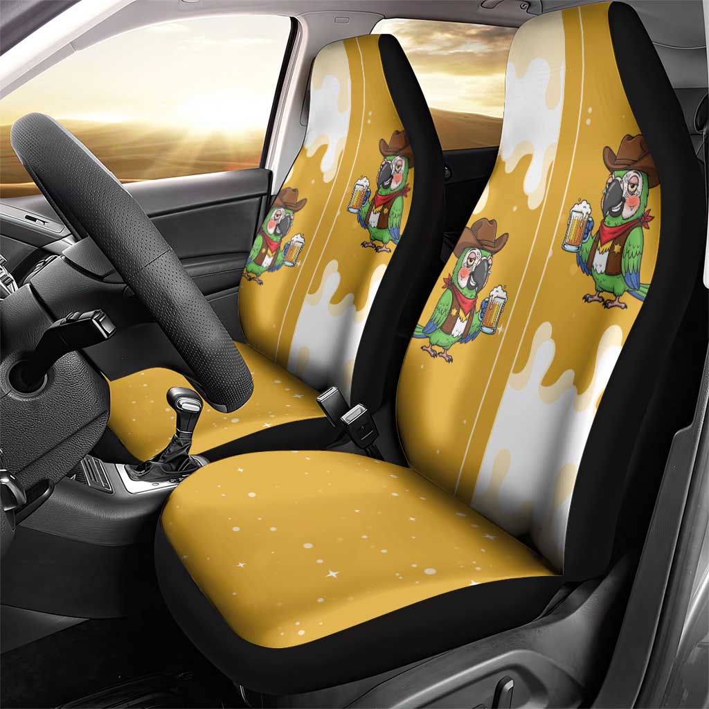 Western Yoke Car Seat Cover Drunk Parrot Cowboy Style - Wonder Print Shop