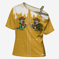 Western Yoke Cross Shoulder Shirt Drunk Parrot Cowboy Style - Wonder Print Shop