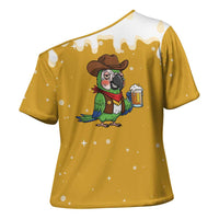 Western Yoke Cross Shoulder Shirt Drunk Parrot Cowboy Style - Wonder Print Shop