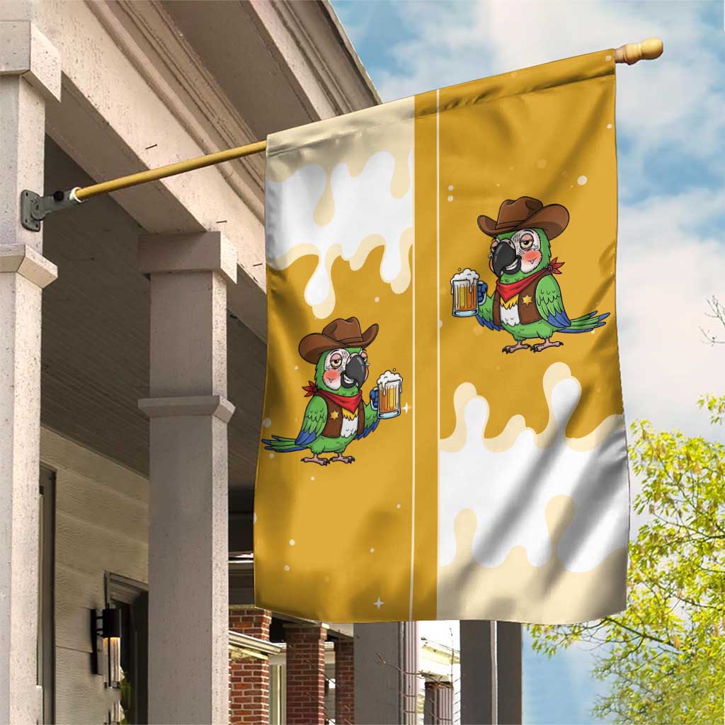 Western Yoke Garden Flag Drunk Parrot Cowboy Style - Wonder Print Shop