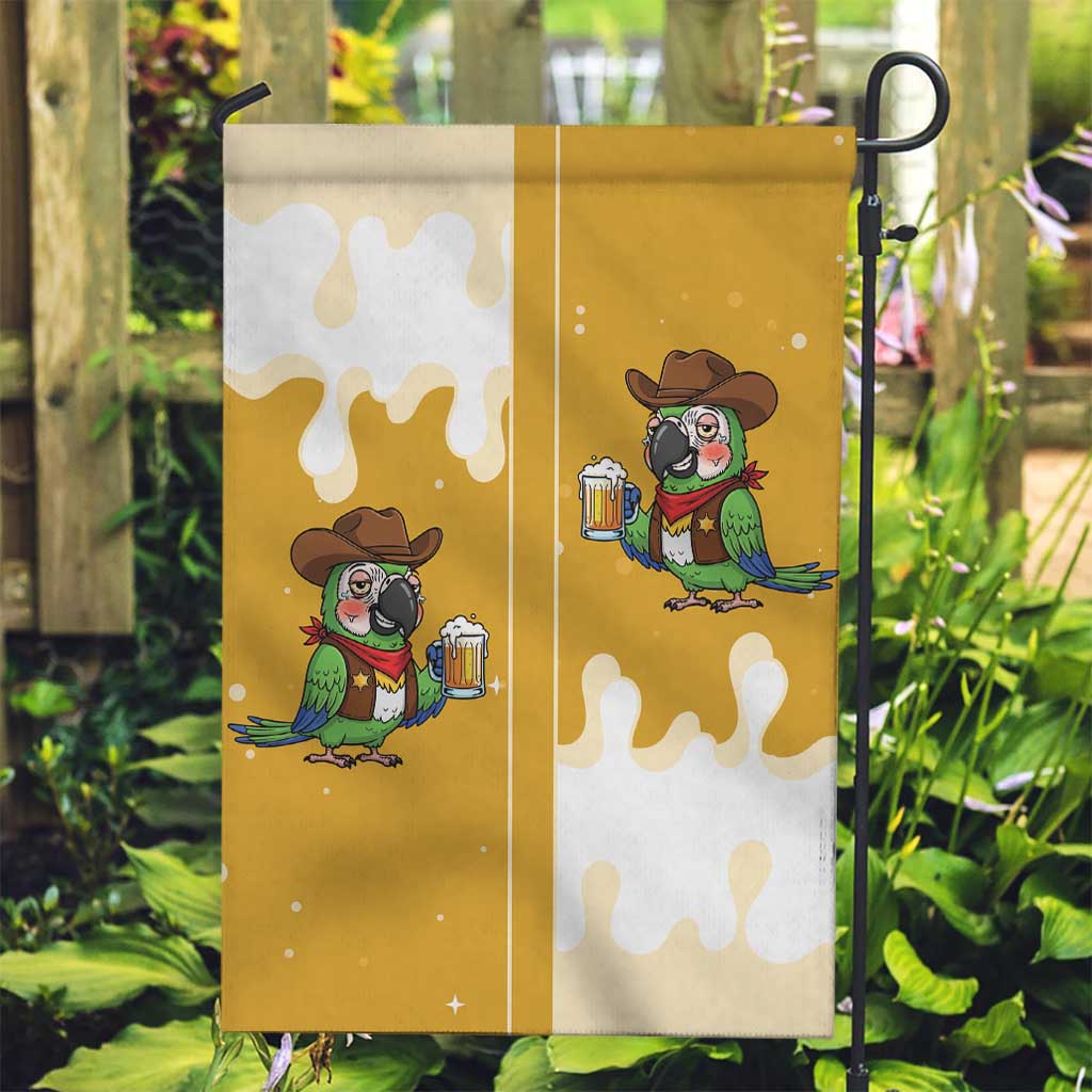 Western Yoke Garden Flag Drunk Parrot Cowboy Style - Wonder Print Shop