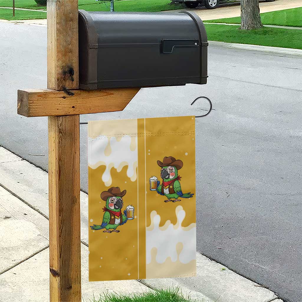 Western Yoke Garden Flag Drunk Parrot Cowboy Style - Wonder Print Shop