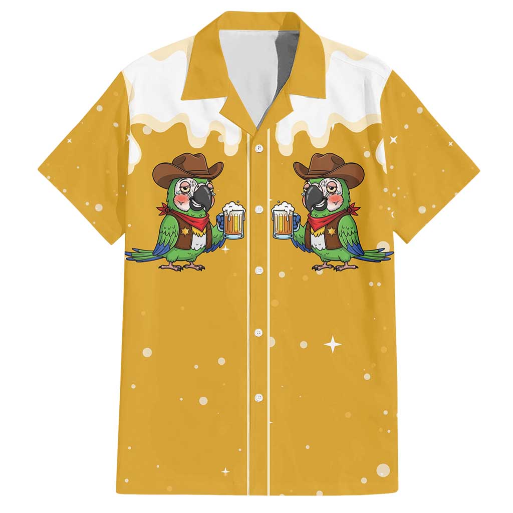 Western Yoke Hawaiian Shirt Drunk Parrot Cowboy Style - Wonder Print Shop