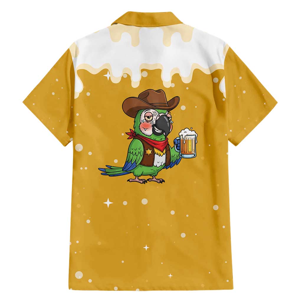 Western Yoke Hawaiian Shirt Drunk Parrot Cowboy Style - Wonder Print Shop