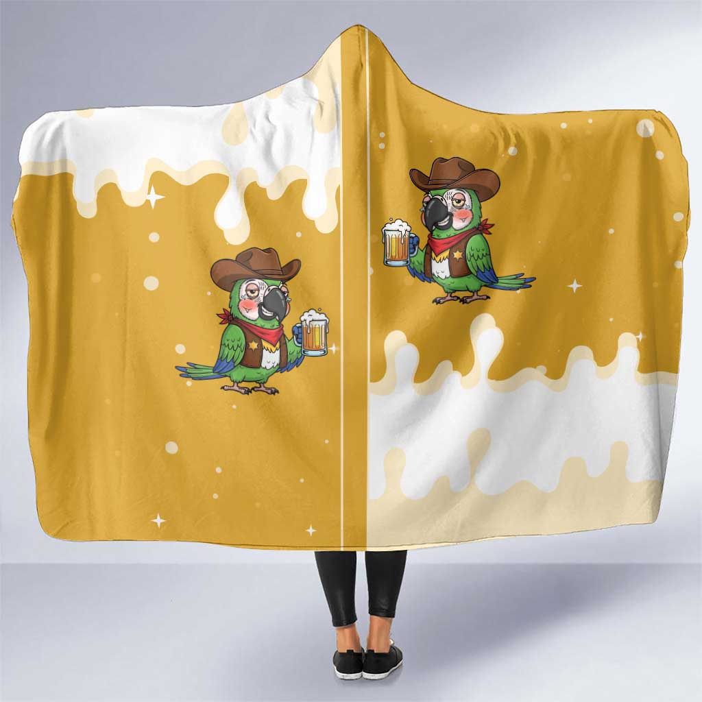 Western Yoke Hooded Blanket Drunk Parrot Cowboy Style - Wonder Print Shop