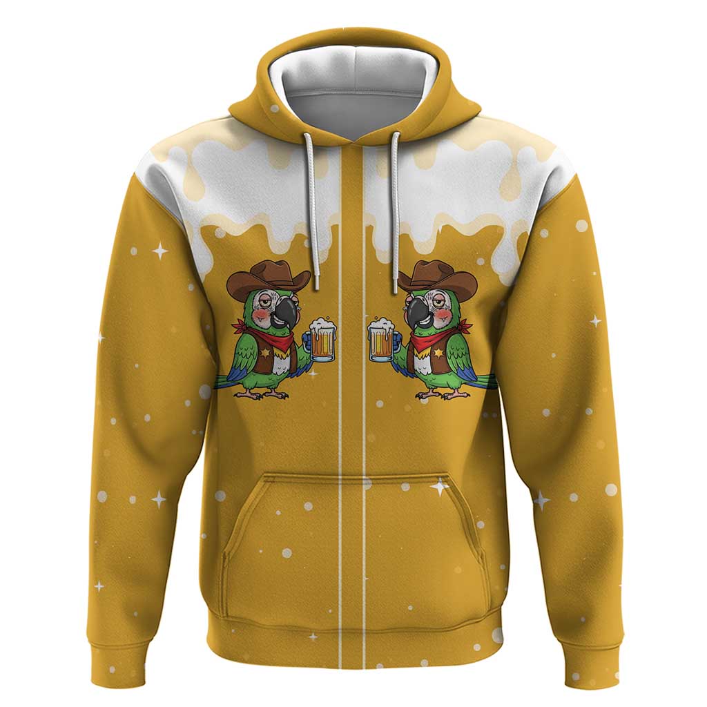 Western Yoke Hoodie Drunk Parrot Cowboy Style - Wonder Print Shop