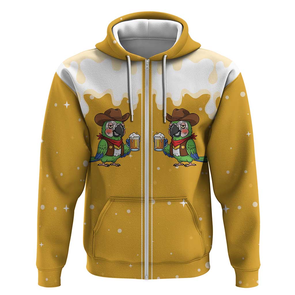 Western Yoke Hoodie Drunk Parrot Cowboy Style - Wonder Print Shop