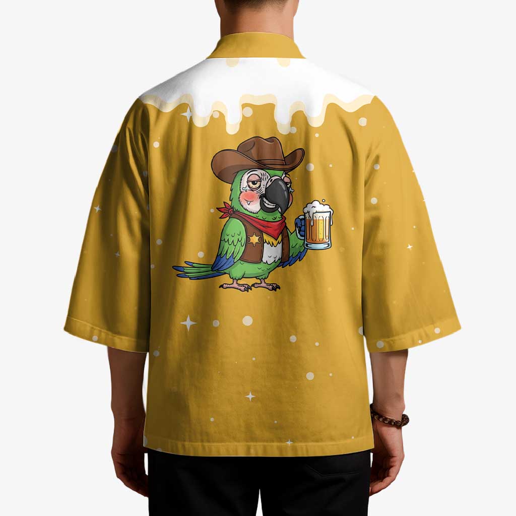 Western Yoke Kimono Drunk Parrot Cowboy Style - Wonder Print Shop