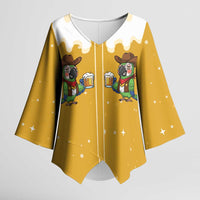 Western Yoke Kimono Sleeve Blouse Drunk Parrot Cowboy Style - Wonder Print Shop