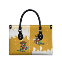 Western Yoke Leather Bag Drunk Parrot Cowboy Style - Wonder Print Shop