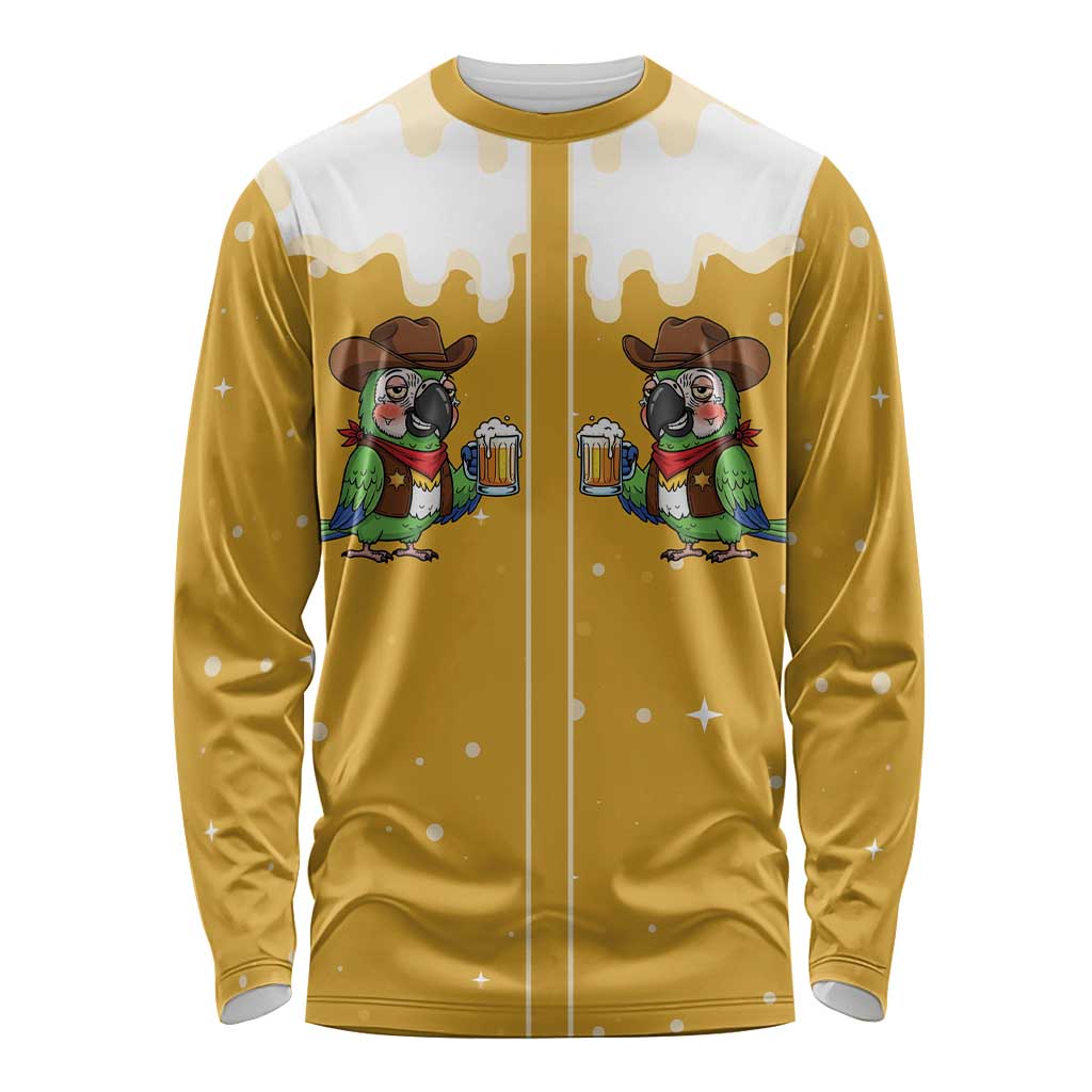 Western Yoke Long Sleeve Shirt Drunk Parrot Cowboy Style - Wonder Print Shop