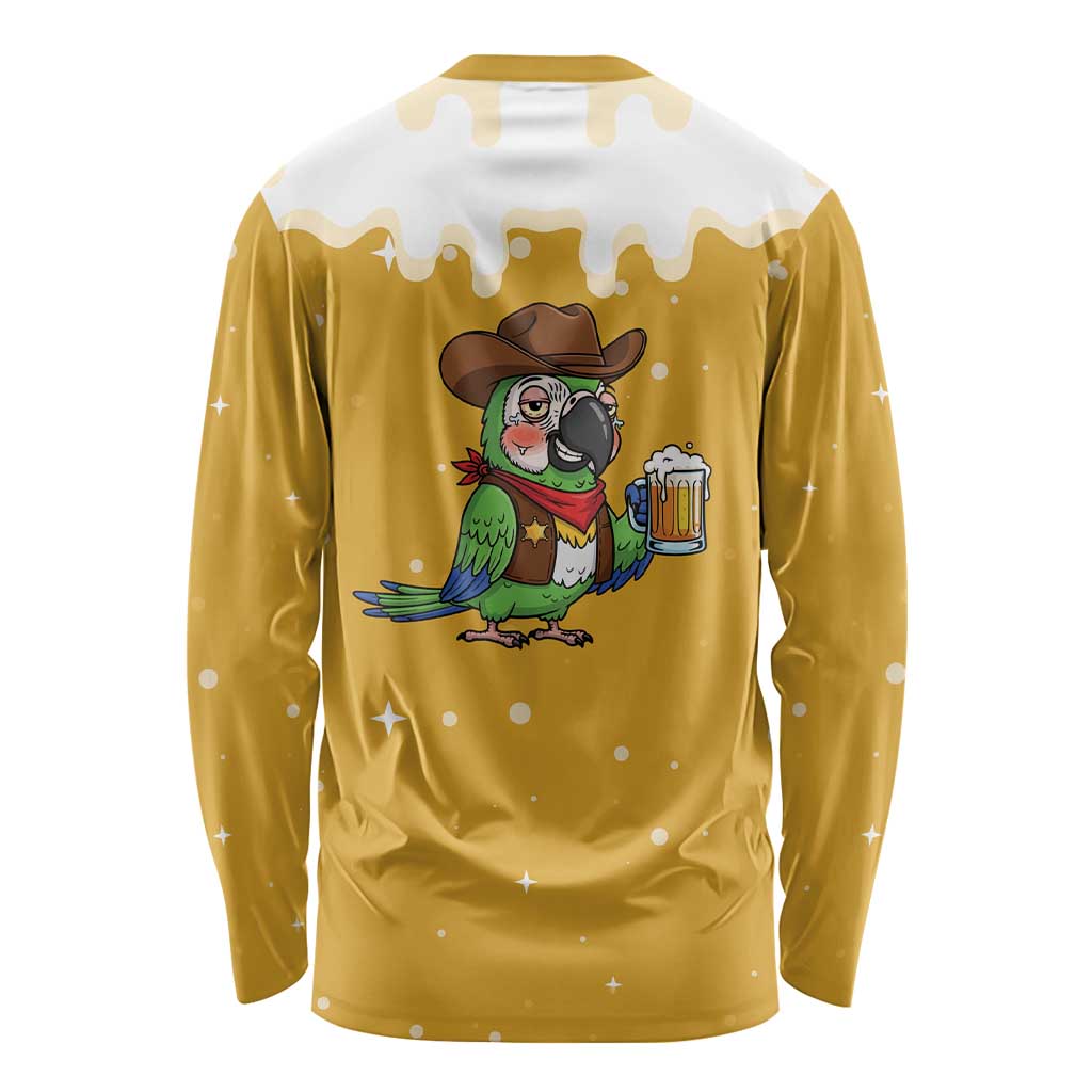 Western Yoke Long Sleeve Shirt Drunk Parrot Cowboy Style - Wonder Print Shop