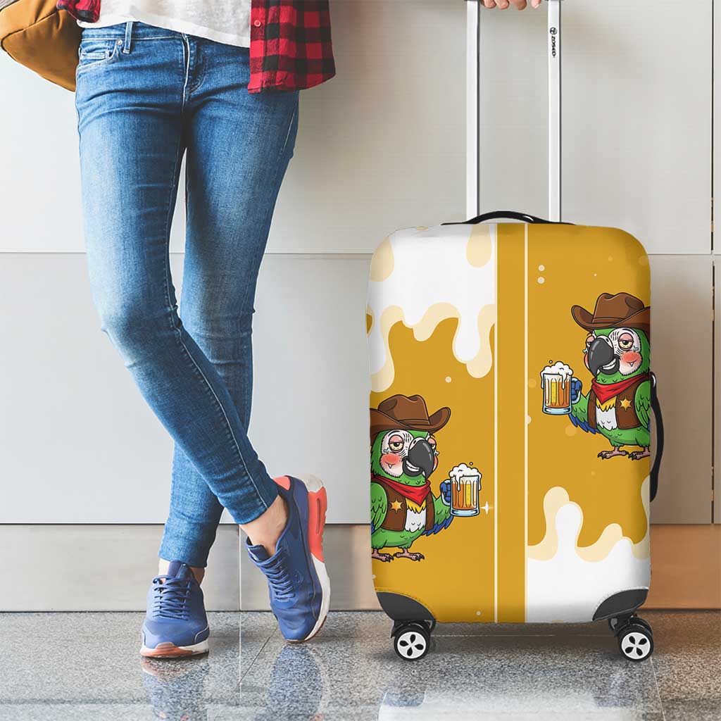 Western Yoke Luggage Cover Drunk Parrot Cowboy Style - Wonder Print Shop