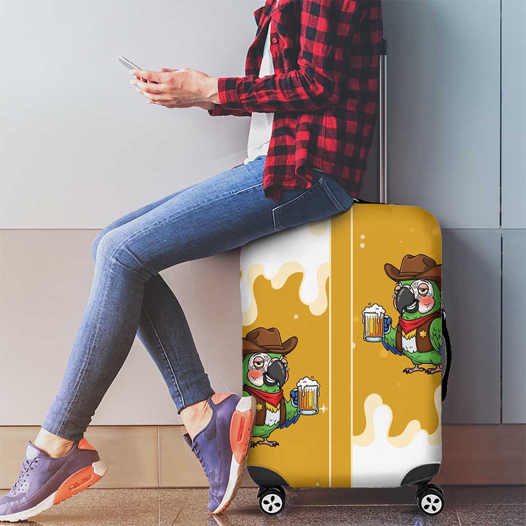 Western Yoke Luggage Cover Drunk Parrot Cowboy Style - Wonder Print Shop