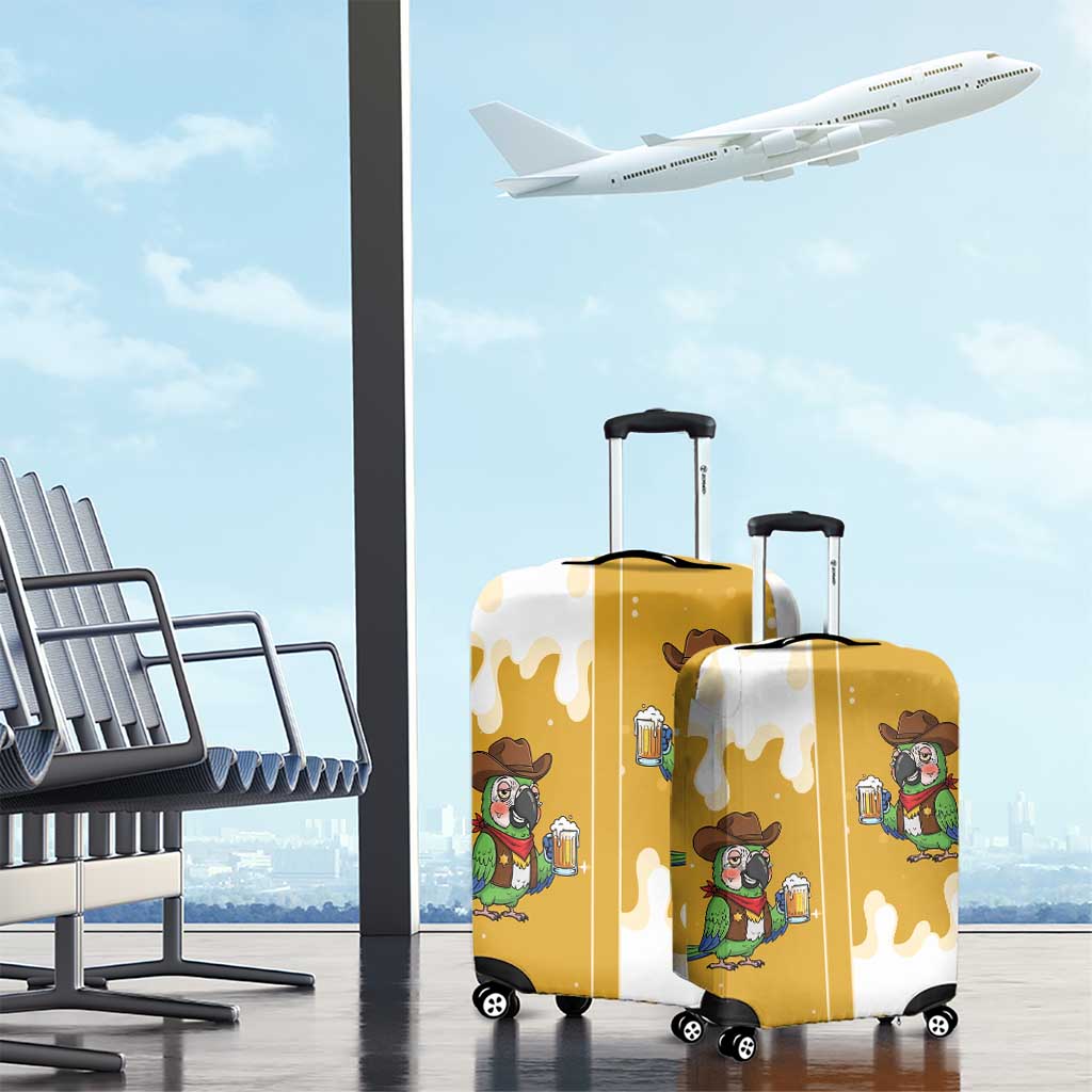 Western Yoke Luggage Cover Drunk Parrot Cowboy Style - Wonder Print Shop