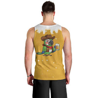 Western Yoke Men Tank Top Drunk Parrot Cowboy Style - Wonder Print Shop