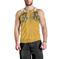 Western Yoke Men Tank Top Drunk Parrot Cowboy Style - Wonder Print Shop
