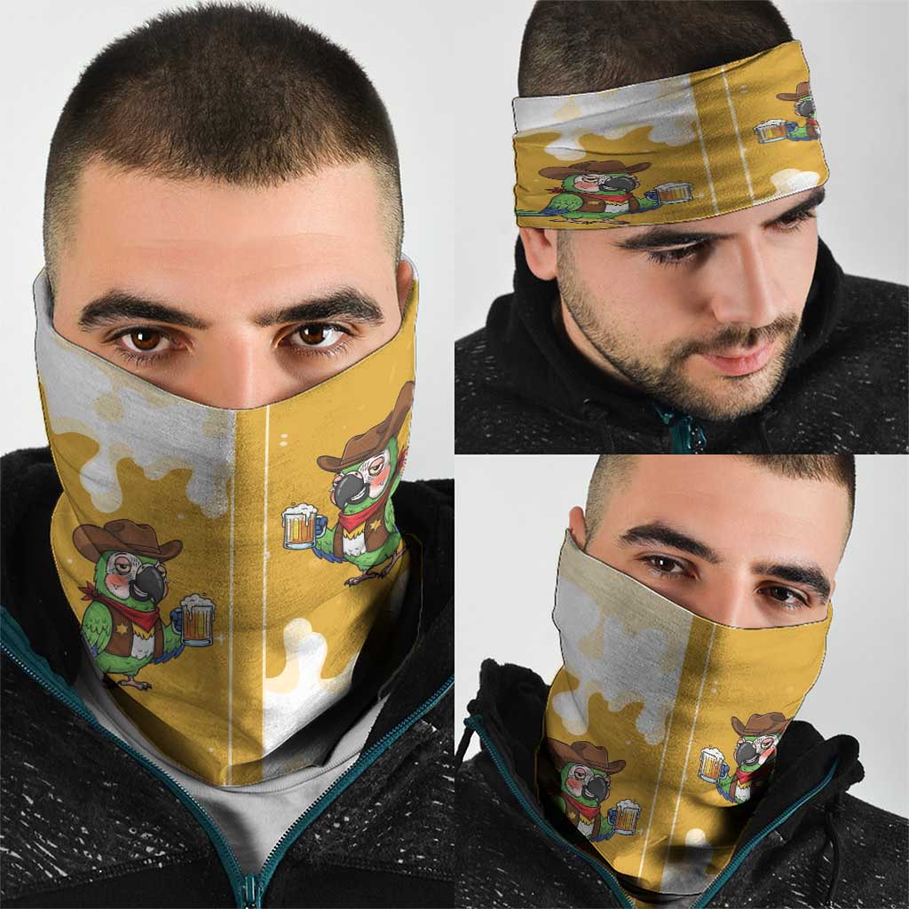 Western Yoke Neck Gaiter Drunk Parrot Cowboy Style - Wonder Print Shop