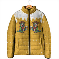 Western Yoke Padded Jacket Drunk Parrot Cowboy Style - Wonder Print Shop