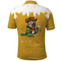 Western Yoke Polo Shirt Drunk Parrot Cowboy Style - Wonder Print Shop