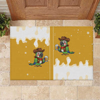 Western Yoke Rubber Doormat Drunk Parrot Cowboy Style - Wonder Print Shop