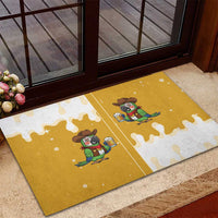 Western Yoke Rubber Doormat Drunk Parrot Cowboy Style - Wonder Print Shop