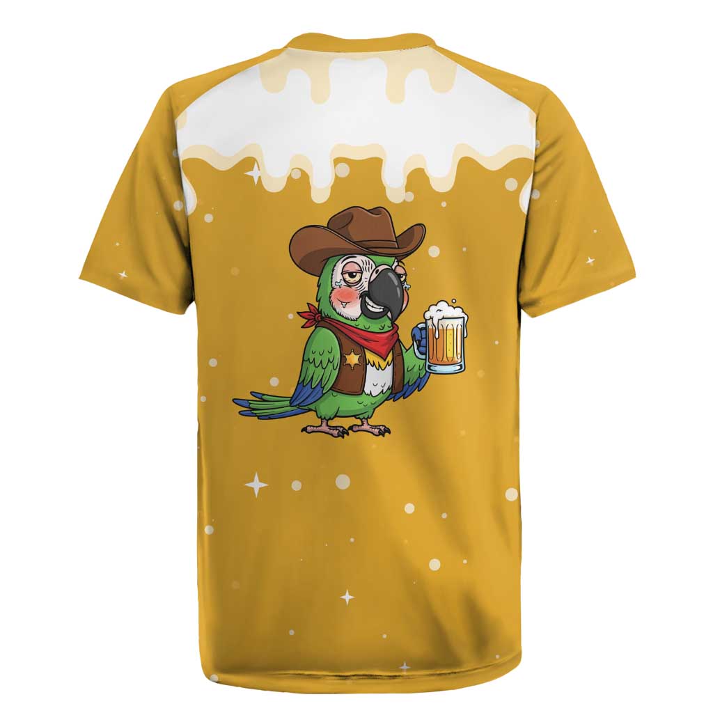 Western Yoke Rugby Jersey Drunk Parrot Cowboy Style - Wonder Print Shop