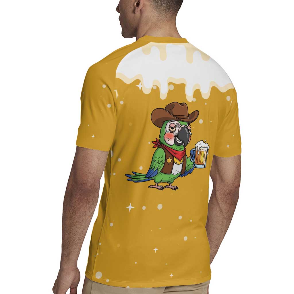 Western Yoke Rugby Jersey Drunk Parrot Cowboy Style - Wonder Print Shop