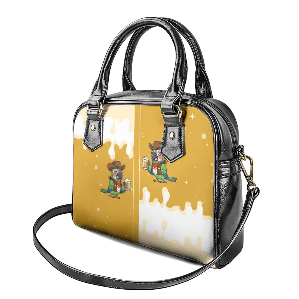 Western Yoke Shoulder Handbag Drunk Parrot Cowboy Style - Wonder Print Shop