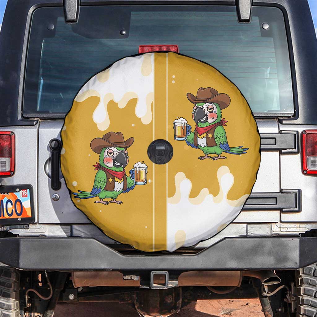 Western Yoke Spare Tire Cover Drunk Parrot Cowboy Style - Wonder Print Shop