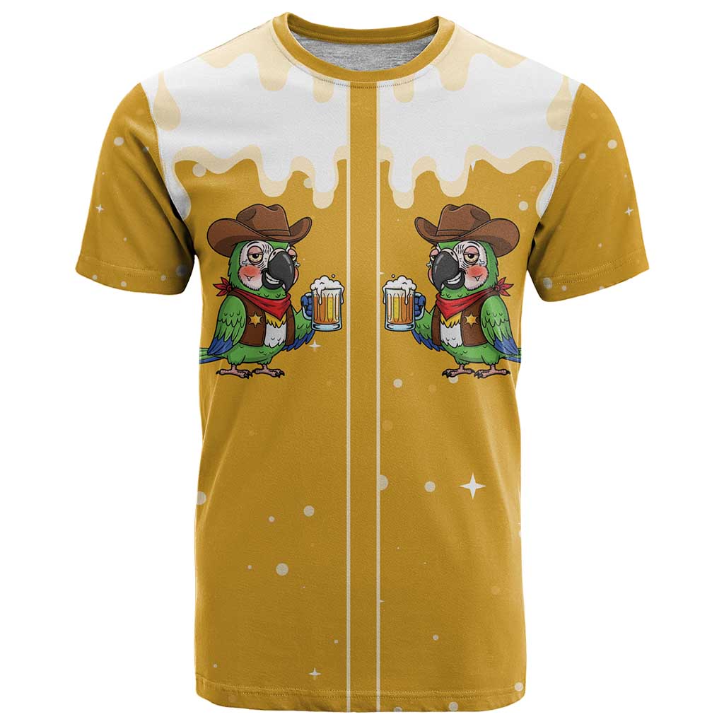 Western Yoke T Shirt Drunk Parrot Cowboy Style - Wonder Print Shop